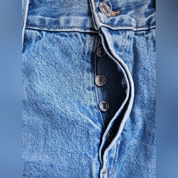 Re/done 60s mini denim skirt size 26 medium stone wash NWOT - Picture 5 of 8